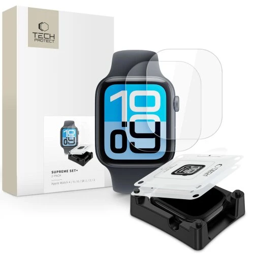 Hydrogélová fólia Tech-Protect Supreme Set+ Apple Watch 4/5/6/SE 1/2/3 (44 mm), 2 ks