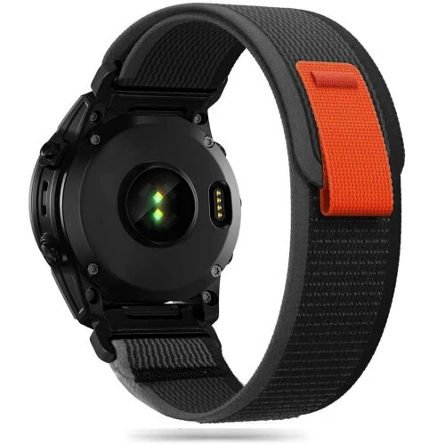 Remienok Tech-Protect Nylon Garmin Fenix 5/6/6 Pro/7/8/8 Pro (47 mm)/E - čierno-oranžový