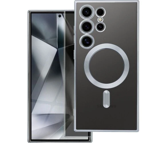Puzdro Magsafe Shine Samsung Galaxy A17 - strieborné