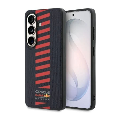 Red Bull PU Leather Meshed Powerbar Magnetic Zadní Kryt pro Samsung Galaxy S26 Navy