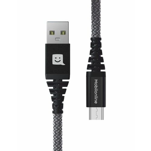 EKO KÁBEL Kevlar USB/Micro USB 1,2 M 60W Antracit