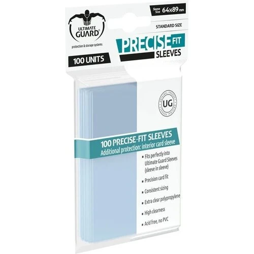 Ultimate Guard Precise - Fit Sleeves obaly na karty 100ks priesvitné (64x89mm)