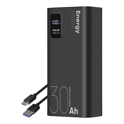 OBAL:ME EnergyPulse Powerbanka 30000mAh 22.5W - Čierna