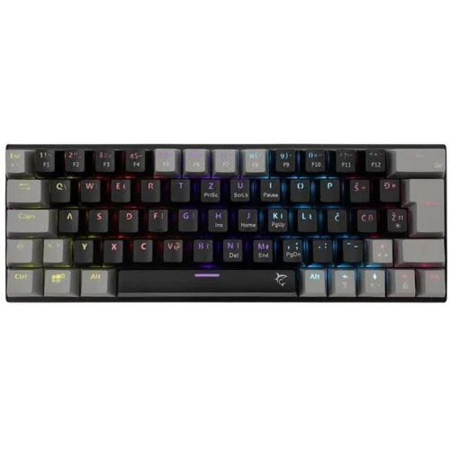 White Shark WAKIZASHI 2, herná mechanická klávesnica, blue switch, US - čierno-sivá