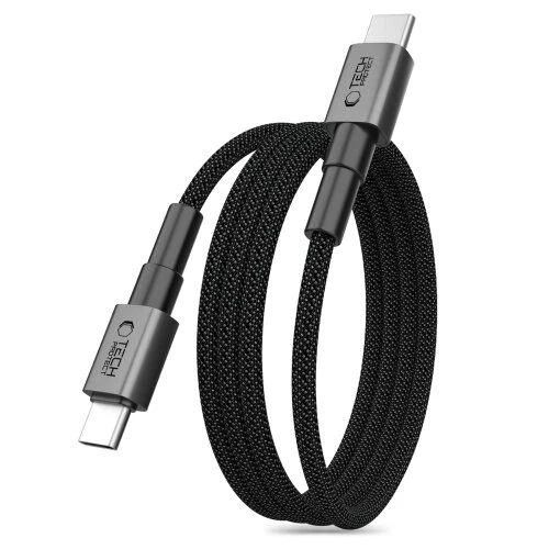 Kábel Tech-Protect Ultraboost DNA Magtwist USB-C PD 100W/5A, 2 m - iron grey