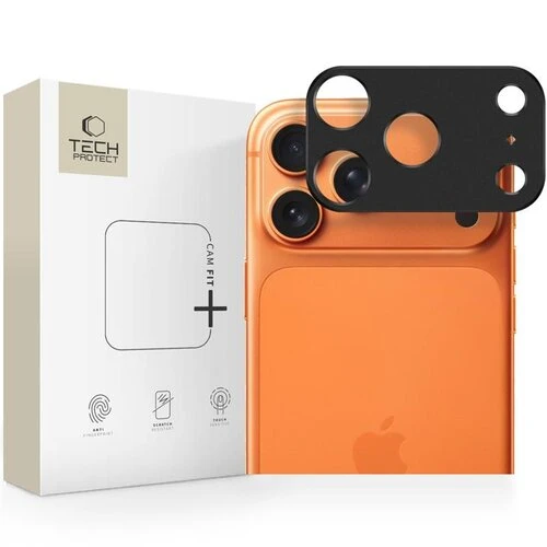 Ochranné sklo na fotoaparát Tech-Protect Camalloy Fit+ iPhone 17 Pro Max - čierna