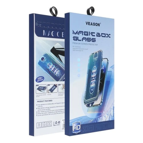 6D Pro Veason Easy-Install Glass + Applicator - for Iphone 15 Pro black