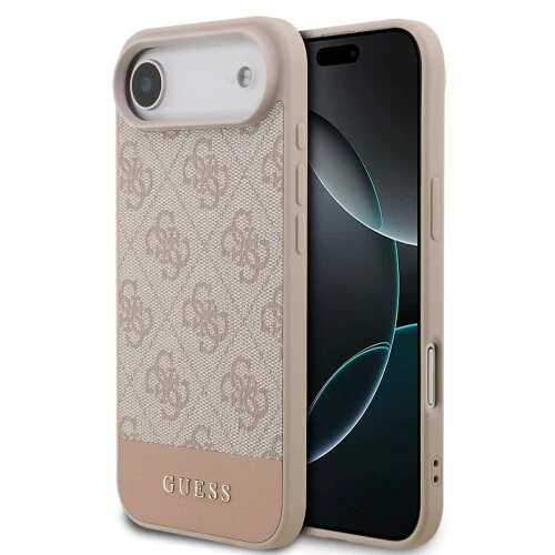 Guess PU 4G Stripe Zadní Kryt pro iPhone Air Pink