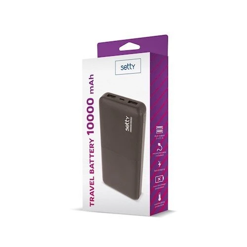 Setty power banka 10000 mAh SPB-10 Čierna