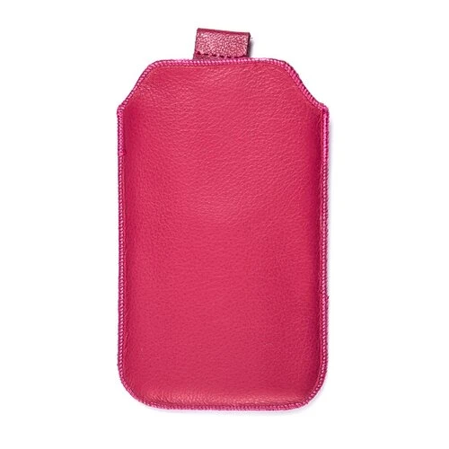 Kožené púzdro veľkosť 27 ružové s pásikom pre Samsung Galaxy S4 i9500 / i9505