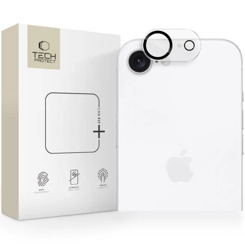 Ochranné sklo na fotoaparát Tech-Protect Cam Fit+ iPhone 16E/17E - transparentná
