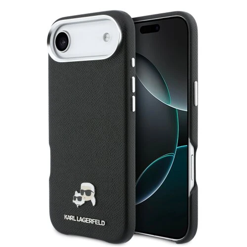 Karl Lagerfeld PU Karl and Choupette Heads Pins MagSafe Zadní Kryt pro iPhone Air Black