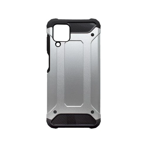 Puzdro Military Samsung Galaxy A12, plastové - strieborné