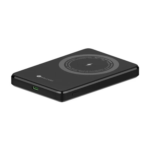 STURDO Powerbanka 5000 mAh, 15W, magnetická, čierna