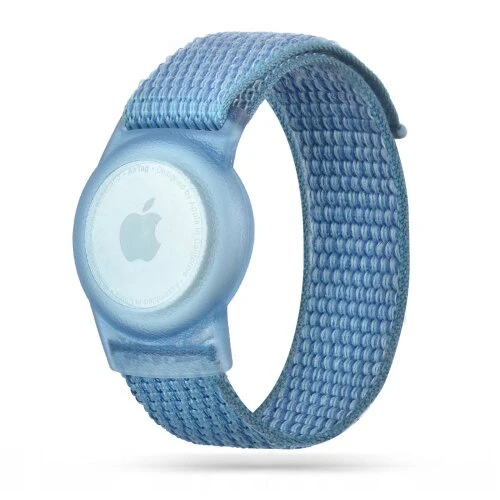 Puzdro Tech-Protect Nylon for Kids Apple AirTag 1/2 - modré