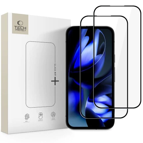 Ochranné sklo Tech-Protect Glass Fit+ Google Pixel 9A/10A, 2 ks - čierne