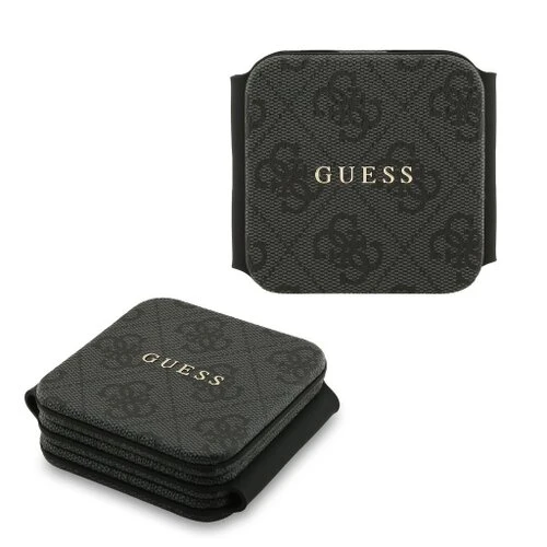 Guess PU 4G MagSafe Bezdrátová Nabíječka 3v1 Black
