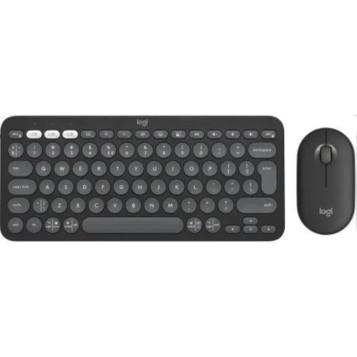 Logitech Pebble 2 combo - tenká bezdrôtová klávesnica a myš, kombo, US - grafitová
