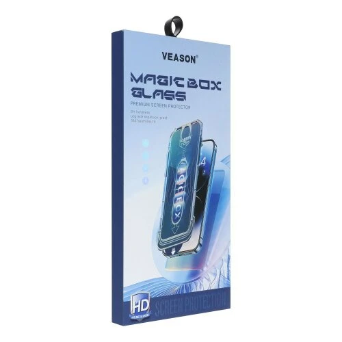 6D Pro Veason Easy-Install Glass + Applicator - for Iphone 16 Plus black
