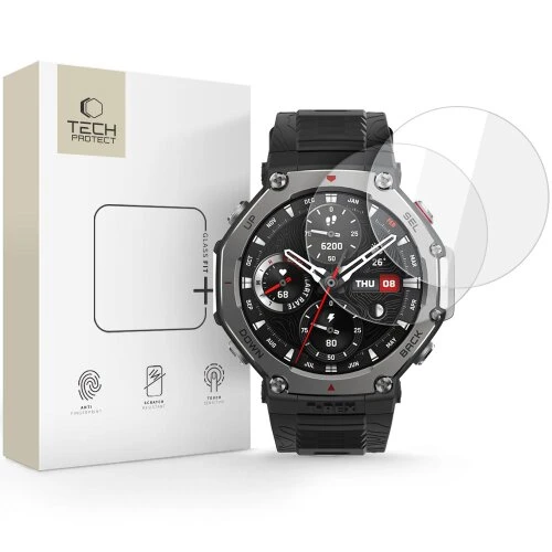 Ochranné sklo Tech-Protect Glass Fit+ Amazfit T-Rex 3 Pro 48 mm, 2 ks