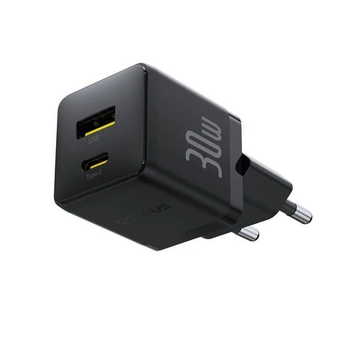 Baseus Palm Fast Nabíječka USB-A + USB-C 30W Black