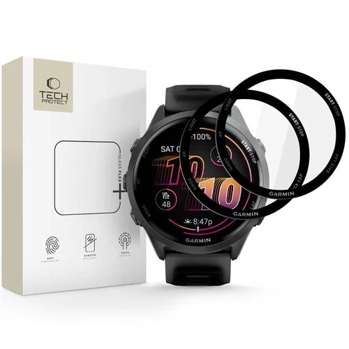 Ochranné sklo Tech-Protect Glass Flex+ Garmin Forerunner 970/570 (47 mm), 2 ks - čierne