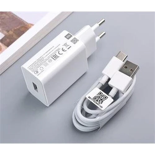Xiaomi MDY-11-EP 3A 22,5W USB Cestovná Nabíjačka + Type C Kabel White (Bulk)