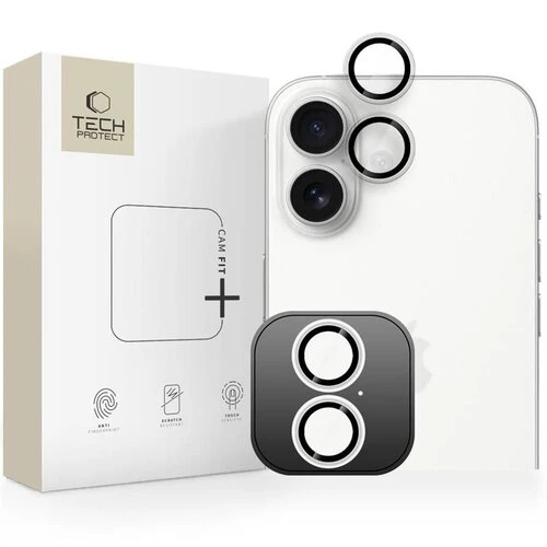 Ochranné sklo na fotoaparát Tech-Protect Camring Fit+ iPhone 16/16 Plus/17 - transparentná