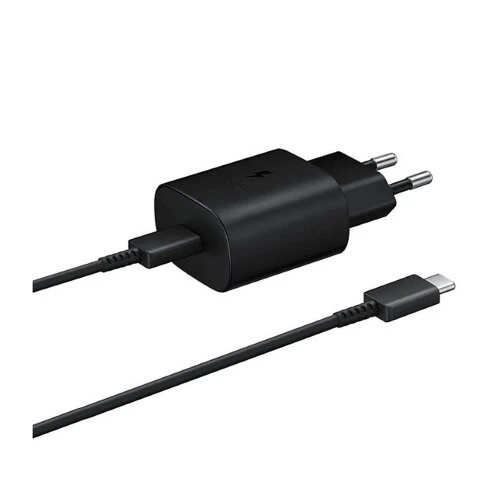 Nabíjačka Samsung EP-TA800EBE Original Super Fast Charge 25W Power Delivery + Kábel USB-C 1m Čierna (Bulk)