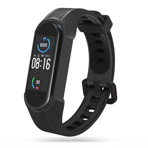 Remienok Tech-Protect Armour Xiaomi Mi Smart Band 5/6/7/NFC - čierny