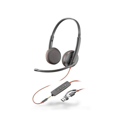 HP Poly Blackwire 3225 MS Teams náhlavná súprava, 3.5 mm jack + USB-C/A adaptér, stereo (bulk)