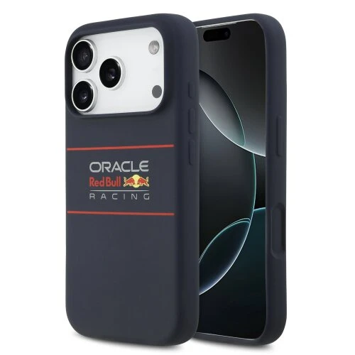 Puzdro Red Bull Silicone Horizontal Logo MagSafe iPhone 18 Pro/17 Pro - tmavo-modré