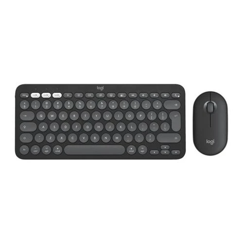 Logitech Pebble 2 combo pre Mac - tenká bezdrôtová klávesnica a myš, kombo, US - grafitová