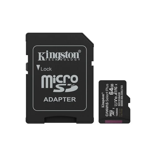 Kingston Canvas Select Plus/Micro SDXC/64GB/UHS-I U1 / Class 10/+ Adaptér