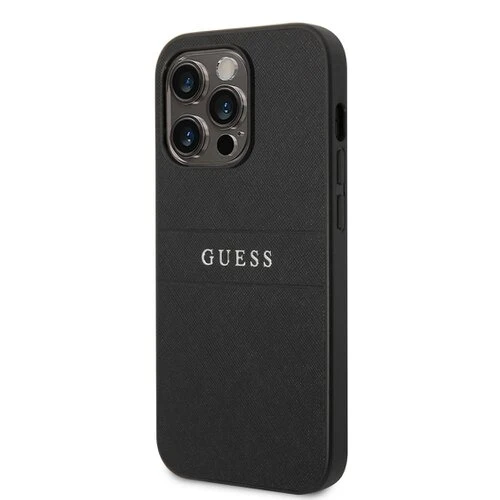 Puzdro Guess PU Leather Saffiano iPhone 14 Pro - čierne
