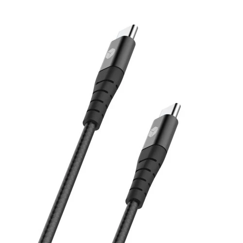 2x Type-C čierny 100W 5A Sturdo 1,5m textilný kábel