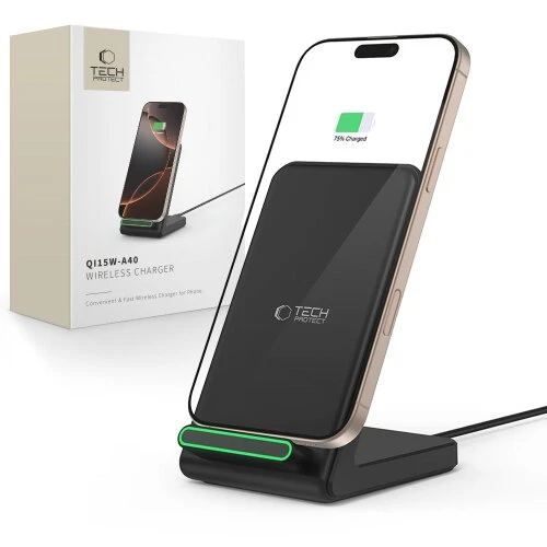 Bezdrôtová nabíjačka Tech-Protect QI15W-A40 - čierna