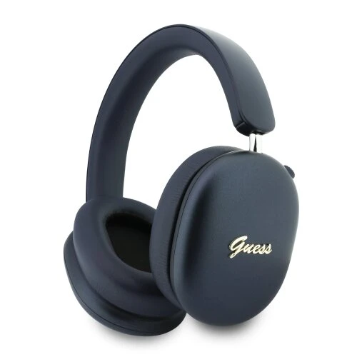 Guess Metallic Finish Gold Script Logo ENC Bezdrátová Sluchátka Navy