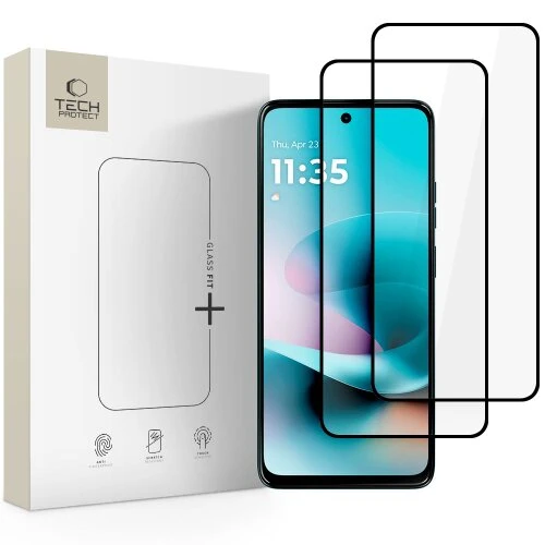 Ochranné sklo Tech-Protect Glass Fit+ Motorola Moto G57/G57 Power/G67 Power, 2 ks - čierne