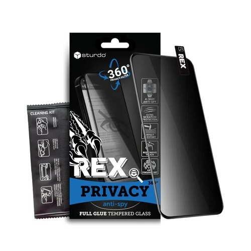 Ochranné sklo Sturdo Rex Privacy 360 iPhone 17 Air, celotvárové - čierne