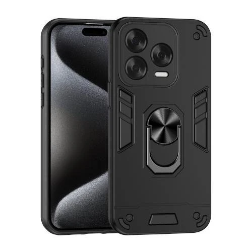 Puzdro Shockproof Ring ZTE Blade V70 Vita - čierne