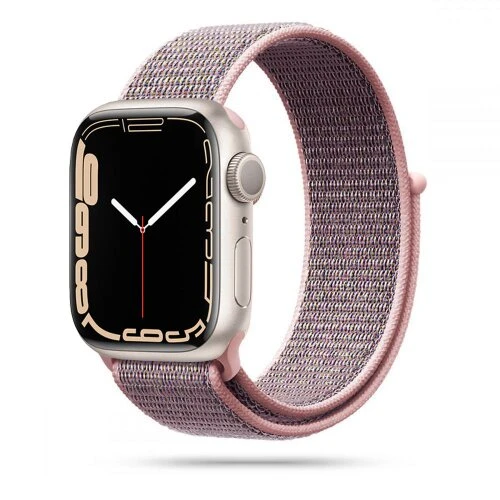 Remienok Tech-Protect Nylon Apple Watch 8/9/10/11/SE (40/41/42 mm) - pieskovo-ružový