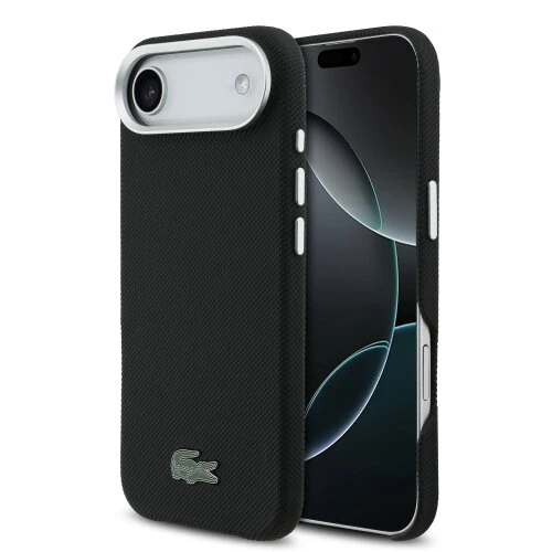 Lacoste Iconic Petit Pique Metal Logo MagSafe Zadní Kryt pro iPhone Air Black