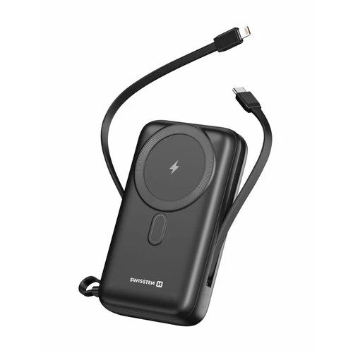 Swissten Magsafe Powerbanka 20000 mAh 22,5W s USB-C a Lightning káblom