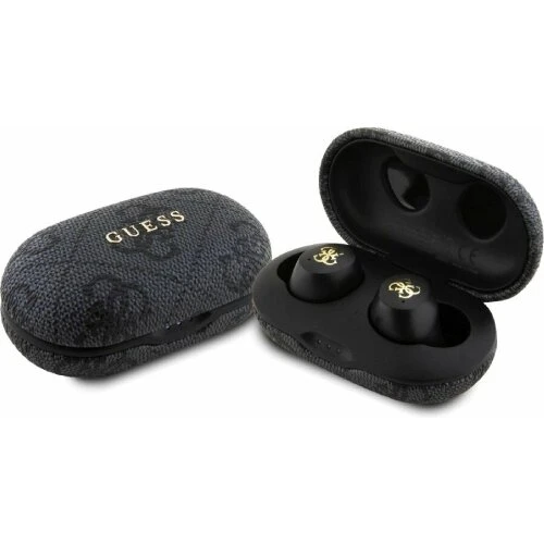 Guess PU Metal Logo TWS Bezdrátová Sluchátka Black