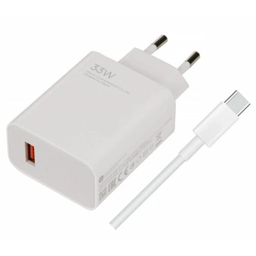 Xiaomi MDY-16-EF USB-A 33W Cestovní Nabíječka + USB-C Kabel White (Bulk)