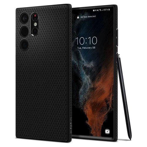 Puzdro Spigen Liquid Air Samsung Galaxy S22 Ultra - čierne