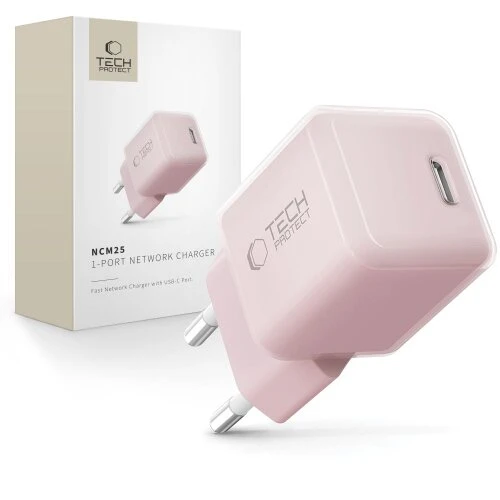 Nabíjačka Tech-Protect NCM25 1-port PD 25W - baby pink