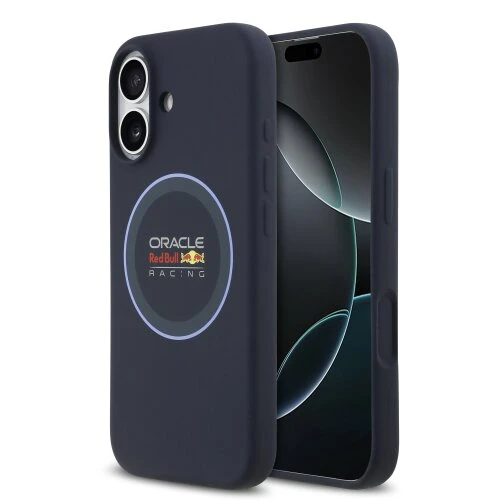 Red Bull Silicone Blue Ring MagSafe Zadní Kryt pro iPhone 17 Navy