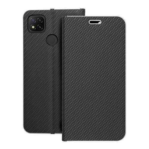 Puzdro Luna Book Carbon Xiaomi Redmi 9C/9C NFC - čierne